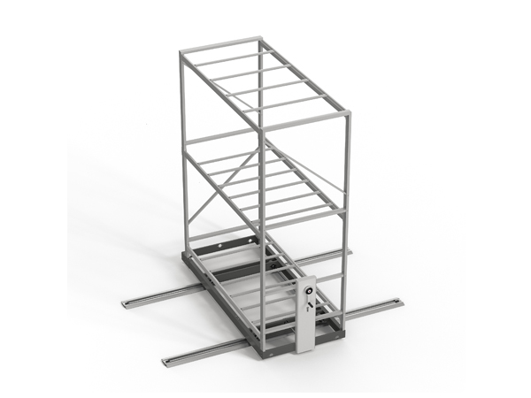 Mechanical-assist Mobile Vrtial Grow Racks