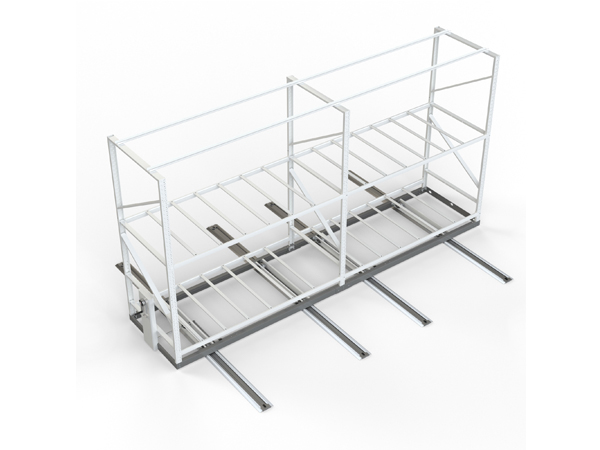 Mechanical-assist Mobile Vrtial Grow Racks