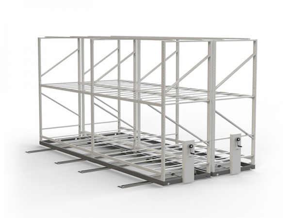 Mechanical-assist mobile vrtial grow racks